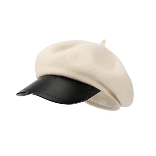 Béret pour femme rétro en cuir résistant au froid pour ne plus sacrifier votre style