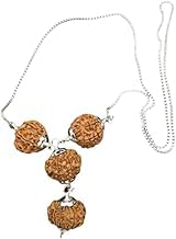 Combinaison Rudraksha en argent pur la parure d'énergie 7,7,8,13 Mukhi d'exception