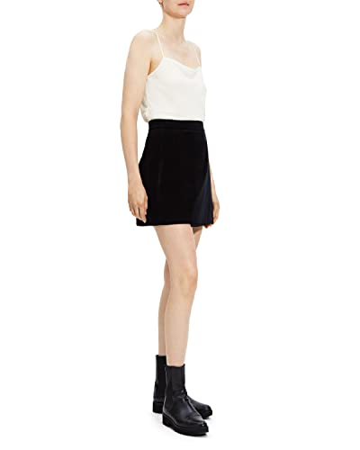 Theory Women's Velvet Wrap Mini Skirt3