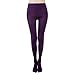 Pantalon de survêtement solide - Legging décontracté - Plus d'élasticité - Pantalon de fitness - Pantalon pour femme - En cuir synthétique, lilas, XXXL