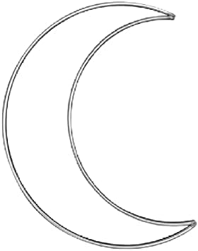 JUTTIRA 12 Inch Moon Shaped Dream Catcher Hoop Ring,Metal Macrame Moon Hoops for Crafts Dreamcatcher, Macrame Wall Hanging Projects, Wreath Decor