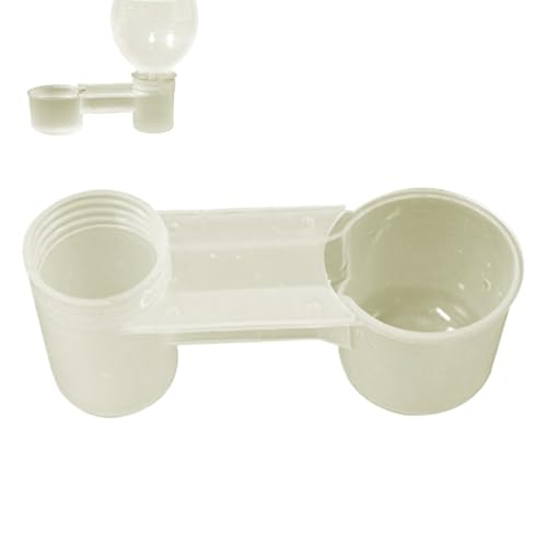 Dispensador De Agua para Aves - Bebedero para Pájaros De Jaula con Botella - Dispensador de Dos Puertos para Palomas Periquitos Pinzones Gallinas Jardín Hogar