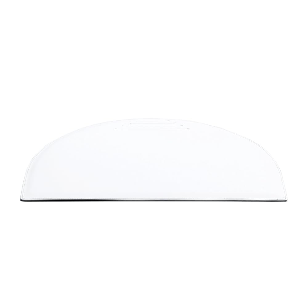 LIMAC Design MEDUNA, Set di accessori da scrivania in cuoio, set ufficio, sottomano da scrivania, portaoggetti, portapenne, antiscivolo, prodotto in Italia. (Bianco)