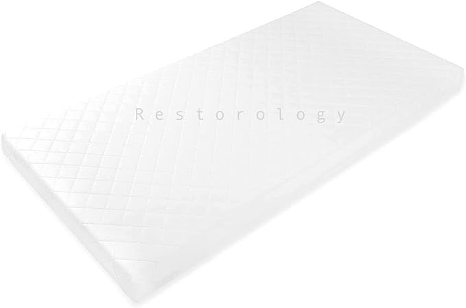 BUY ALL HERE Crib Mattress Sheet - With Full Protection, Hypoallergenic, Super Soft, Breathable, Extra Thick Baby Cot Mattress, Waterproof, Removable Washable Cover, Made In UK (84 x 38 x 5 CM)
