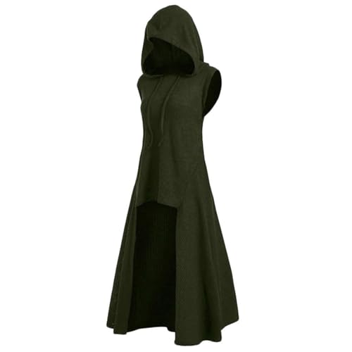 Duohropke Cape pour Femme avec Capuche Assassin's Creed Costume Médiéval Gothique Hoodie Grande Taille Cosplay Robe Vintage Manteau Pullover Grandes Tailles...