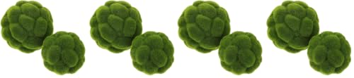 Image of DOITOOL Green Moss Balls Decorative for Bowls - 4 Pcs Fake Moss Balls Faux Decorative Spheres for Bowl Fillers, Vase Filler, Wedding Decor, Table Arrangement, DIY Crafts (3.9 inch + 4.7 inch) (Pack of 2)