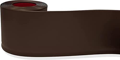 Proflex Dark Brown Vinyl Wall Base 6 inch X 80 ft - Wall Base Trim with Super Strong Peel and Stick Adhesive Back - Flexible Self Stick Vinyl Wall Base - Easy Install Vinyl Floor Base with Toe