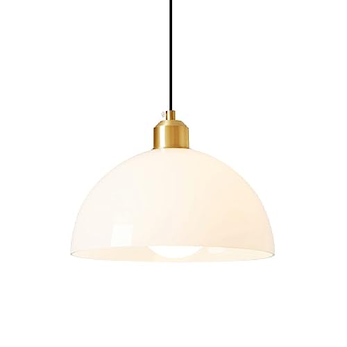KXKLGWHN Lampada da soffitto a incasso, lampada a sospensione in vetro in stile americano, paralume a sospensione in vetro creativo a forma di scodella, lampada a sospensione con piedistallo E27, lamp