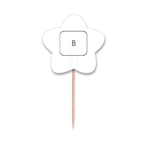 Drapeaux cupcake lettre B Art Déco cure-dents étoile décoration gâteau - 2