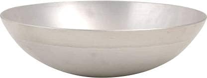 Image of Aluminium Fry Kadhai /Pan Without Handle for Kitchen ( Silver, 12 Inch)