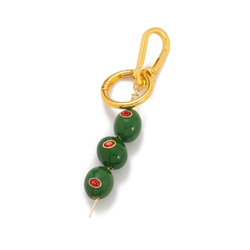 Mengji Life 3D Olive Keychain – Funny Olives Keyring Fruit