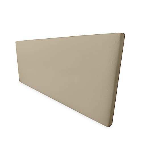 Somnia Descanso - Cabecero Lisboa Acolchado, Tapizado Premium en Polipiel de Alta Gama, Incluye Herrajes y Tornillería, Medidas 190 x 60 cm (Cama de 180), Beige