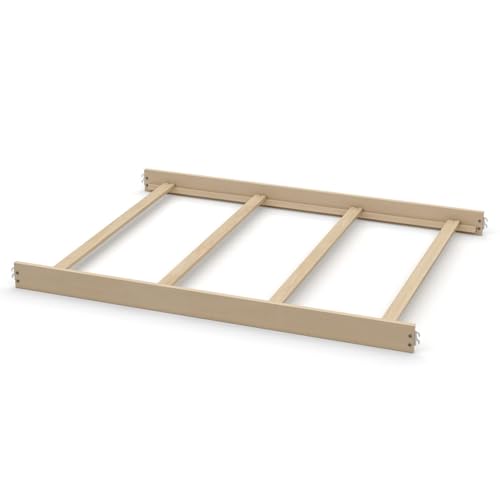 Image of Full-Size Conversion Kit Bed Rails for Oxford, Soho, Ozlo & Avalon Baby Convertible Cribs - Solid Wood - Toddler and Adult Rail for Full-Size Bed - Nursery & Baby Furniture (Washed Sand, Hook-On Kit)