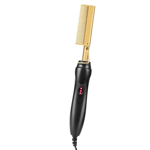 Image of Hair Straightener Hot Comb Electric Heated Straightening Comb Brush US Plug