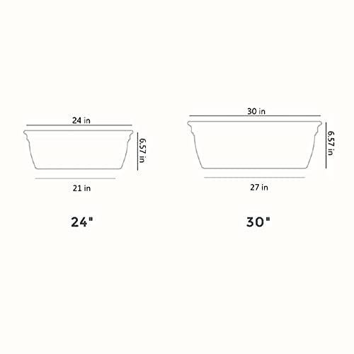 The Hc Companies 30 Inch Eclipse Window Planter - Indoor Outdoor Rectangular Plant Pot With Removable Saucer For Flowers, Herbs, Black #TOP7