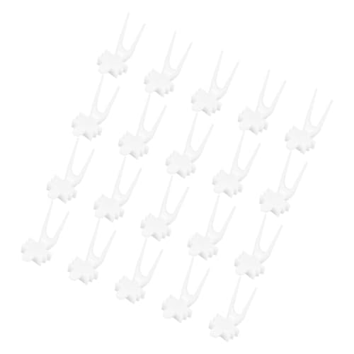 GANAZONO 20 Piezas pájaro con Tenedor de Frutas Jaula mijo pajarera Juguetes para pájaros comedero pajaros Bird Feeder Tenedor de Verduras de Loro brocheta de Fruta el plastico
