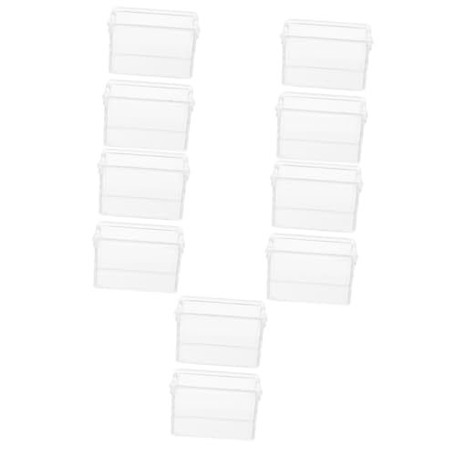 Cabilock 5sets 2pcs Transparent Tea Bag Organizer Holder Clear Box for Sugar Packets Tea Bags Simple Design Easy Access Storage for Home and Office 2pcs*5