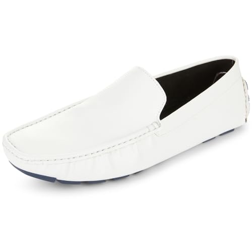 Kenneth Cole Mocassins pour Homme Unlisted Sound texturé Driver, Jardin Opulent Blanc, 41 EU