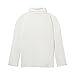 Mud Kingdom Little Boy Girl Thermal Turtleneck Tee with Ribbed Knit Design Cozy Base Layer White Size 7-8