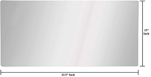 Q-Bics Kids Safe Acrylic Real Mirror Non-Glass + Ar Coating 15”-Inch X 23.5'' Inch X 3 Mm Peel Off Protective Cover Sheet Round Corners No Worries Of Braking Glass #TOP1