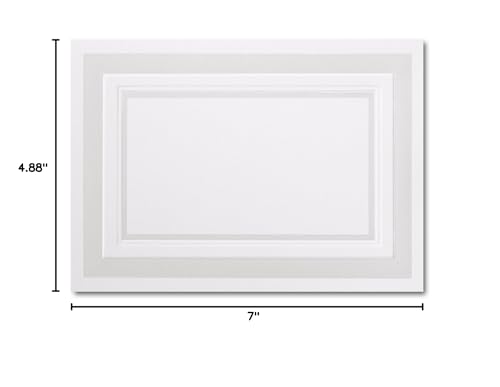 Image of Fold-Over Response Cards, Hi-White with Embossed Pearl Border, 250 Count (RRAN4FPEMBW)