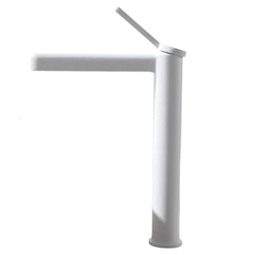 Robinet mitigeur en cuivre blanc et gris au design minimaliste pour vasque chic