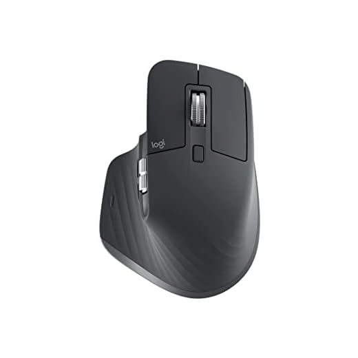 Logitech MX Master 3 för Mac avancerad trådlös mus, Bluetooth eller 2,4 GHz USB-mottagare, Ultrasnabb scroll, 4000 DPI, Ergonomisk, 7 knappar, uppladdningsbar, Mac / iPadOS - Rymdgrå