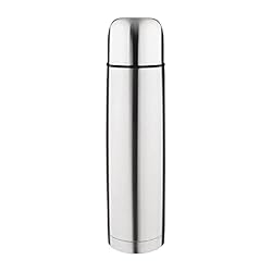 Olympia CN696 - Termo de acero inoxidable (1 L): Tapón que puedes utilizar como vaso Apta para líquidos fríos y calientes Sellado al vacío para mantener los líquidos a la temperatura deseada