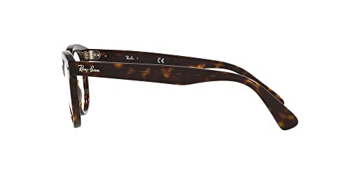 Ray-Ban Rx2199Vf Low Bridge Fit Round Prescription Eyewear Frames, Havana/Demo Lens, 52 Mm #TOP24