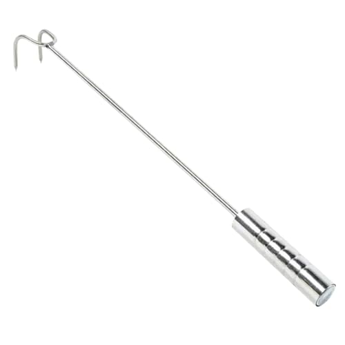 CANIGHT Grill Grate Hook Meat Food Turner for Smoker Butchering Tool Metal Turner Fork for Kitchen