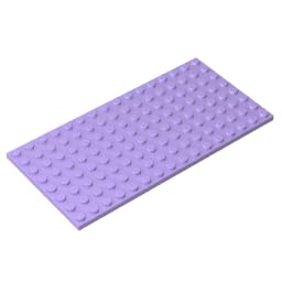 92438 Foundation Plate Plate 8x16 5Pieces GDS-529 Compatible with Lego Building Blocks Color:Lavender 325 — image 1