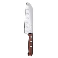 Victorinox Wood, Profi Santokumesser, Extra Scharfe Klinge, Kullenschliff, 17 cm, Edler Holzgriff, Rostfreier Stahl, braun
