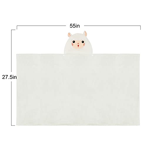 Image of ROMASA Baby Bath Towel Ultra Soft Hooded Towel Highly Absorbent Bathrobe Blanket Toddlers Shower Gifts for Boys Girls-27.5 inch x 55 inch (White)