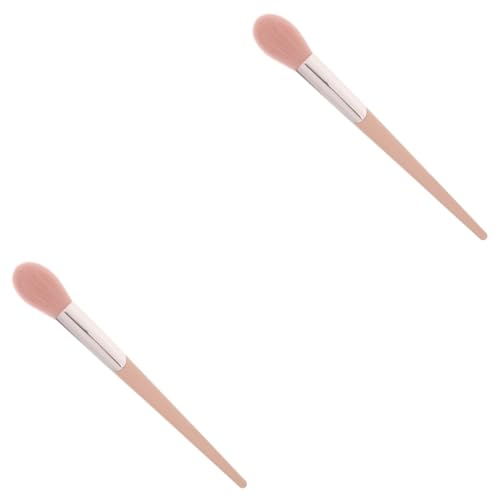 OSOLADY 2pcs Cosmetic Women Makeup Brush Facial Makeup Brush Soft Bristles Powder