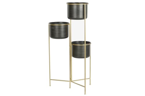 Macetero metal de haute qualité et jardinière dorée 80 cm