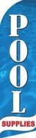POOL SUPPLIES (Blue) Flutter Feather Banner Flag (11.5 x 3 Feet)