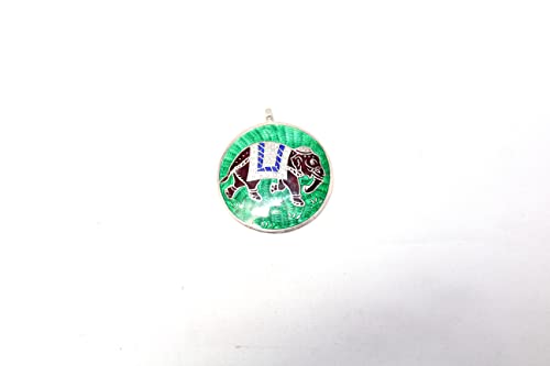 Pendientes de plata 925 hechos a mano Rajasthan Gems Meena con esmalte de oro E751 5
