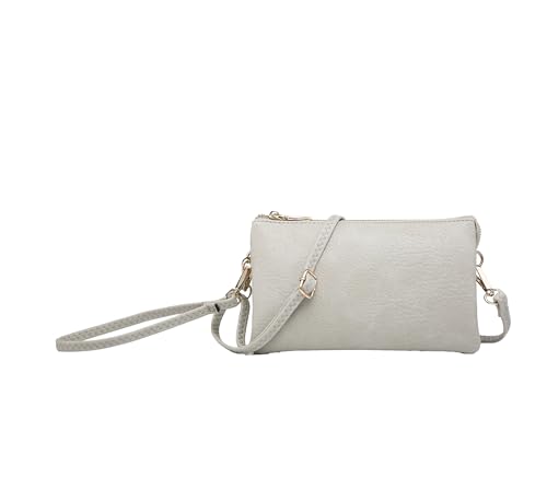 Image of JEN & CO. Riley Small Crossbody Bags Vegan Leather Wristlet Wallets Clutch Purses Shoulder Handbag for Women