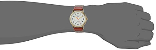 Timex Unisex TW2R42100 Weekender 38 Tan/Brown/Cream Fabric/Leather Strap Watch4