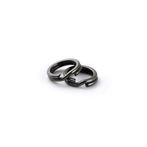 30Pcs 8mm Double Jump Rings for Jewelry Making Key Rings for Keychains Stainless Steel Mini Split Ring Crafts Double Split Rings Fishing (8mm Gun Black)