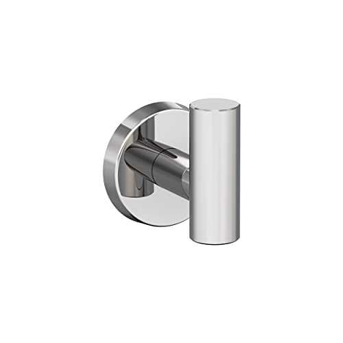 Image of Amerock Arrondi Single Prong Polished Stainless Steel Wall-Mounted Hook