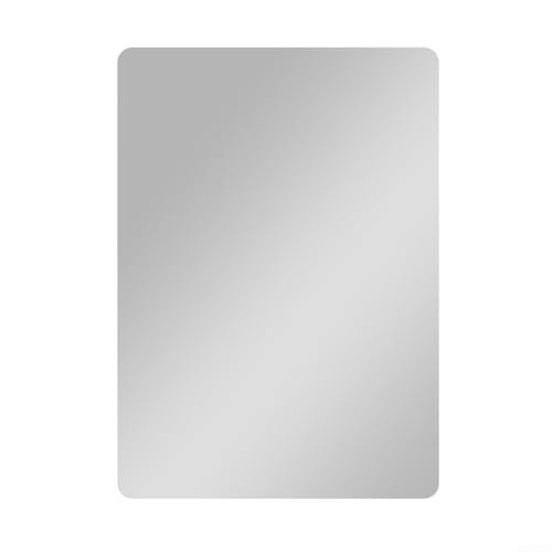 Vasiumic Magnetischer Spindspiegel, 12,7 x 17,8 cm, rechteckig, rahmenloses Glas mit starker Magnetrückseite, für Schulspinde, Badezimmerschränke, Kühlschrank, Wohnheim, Küche, klare Reflexion