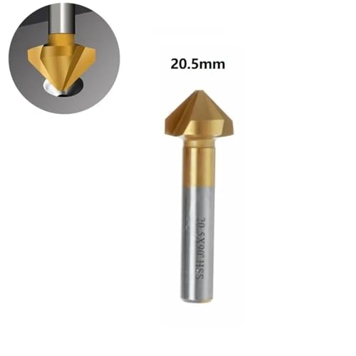 Foret à chanfreiner d'excellence à trois bords 20,5 mm pour finitions soignées