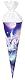 goldbuch 93 152 Geschwistertüte Diana, Schultüte in Blau mit Einhorn als Motiv, Länge 35 cm, Durchmesser 11,5 cm, Zuckertüte für Jungen und Mädchen, Geschenktüte aus Lackkarton mit Filzverschluss