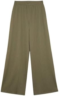 DeFacto Bürümcük Pantolon Straight Fit Beli Lastikli Basic Düz Geniş Bol Paça - Görsel 1