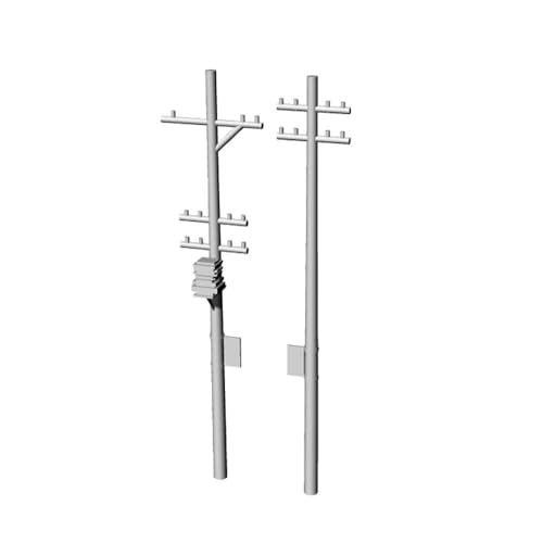 MRY-SFW Postes eléctricos HO Scene Model