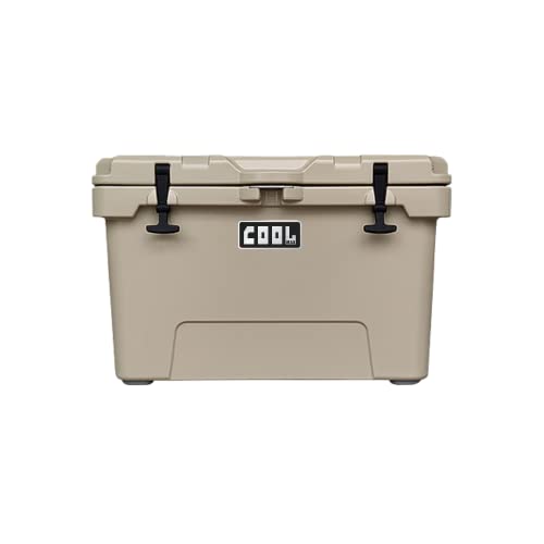 クーラーボックス (42L/45QT) 保冷ボックス 車載 冷蔵庫 災害 防災 長時間 アウトドア キャンプ 釣り UV耐性 栓抜き 氷保存 BBQ 熱中症対策グッズ ベージュ