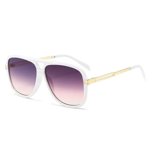 Lunettes de soleil rétro de qualité supérieure avec monture transparente homme et verres UV400