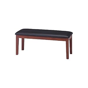 FGB ダイニングベンチ 幅100cm 北欧 天然木 脚 座面 PVCレザー 長方形 シンプル ブラウン FGB-5785BR