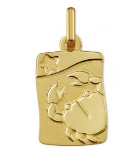 Médaille Zodiaque Or 9 carats Argyor Cancer relief précieux